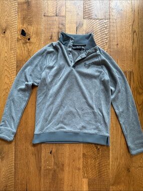 Under Armour Grey Snap-Button Fleece Pullover